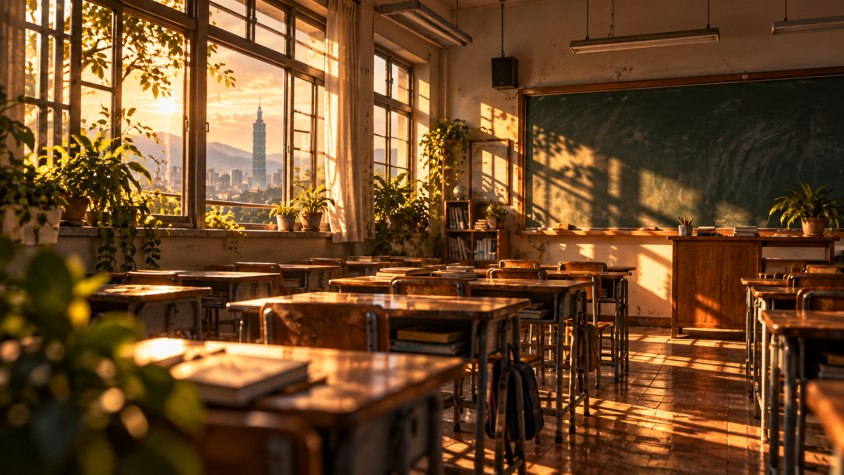 Concept art: a classroom setting